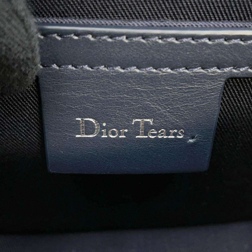 Dior Oblique Saddle Shoulder Bag Tears Collection Navy2ADCA435DDO CottonDenim Leather