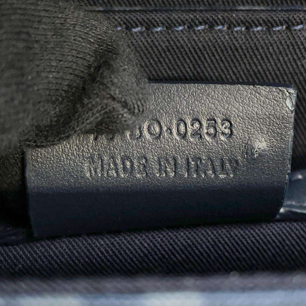 Dior Oblique Saddle Shoulder Bag Tears Collection Navy2ADCA435DDO CottonDenim Leather