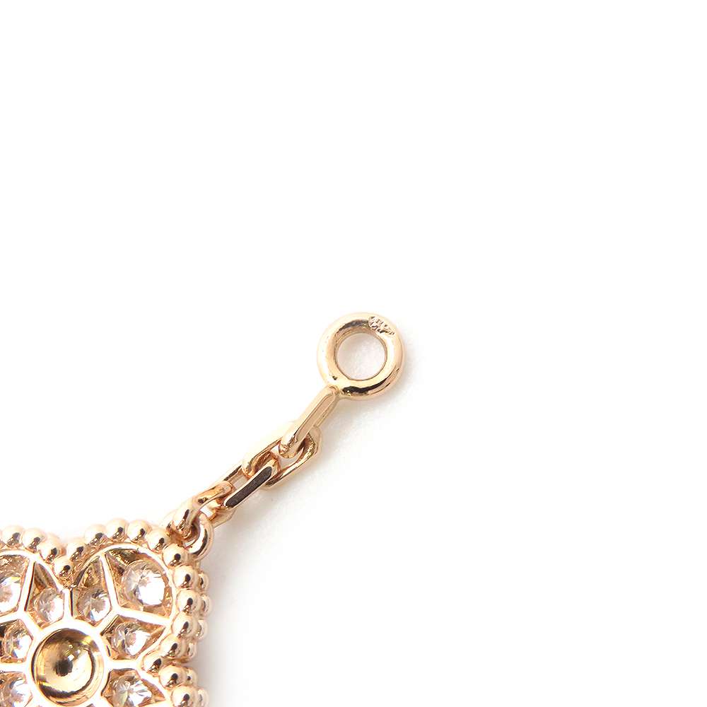 Van Cleef & Arpels Vintage Alhambra Necklace 20 motifs Gray shellVCARP2R000 18K Pink Gold