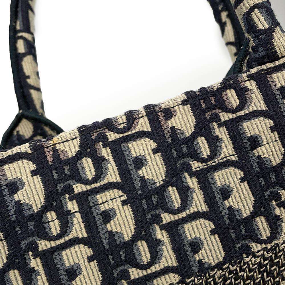 Dior Book tote NavyM1265ZRIW Canvas Size Small