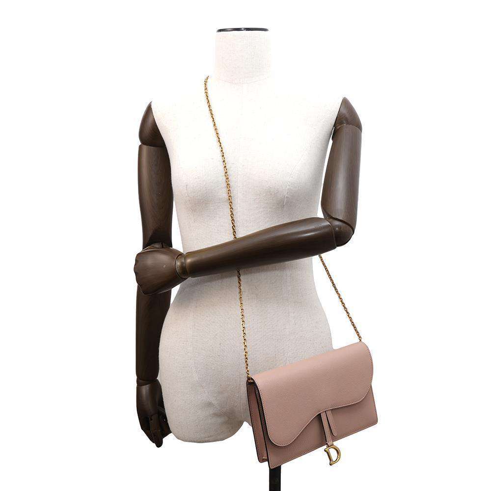 Dior Saddle ChainShoulder Bag Jasmin FlowerS5620 Leather