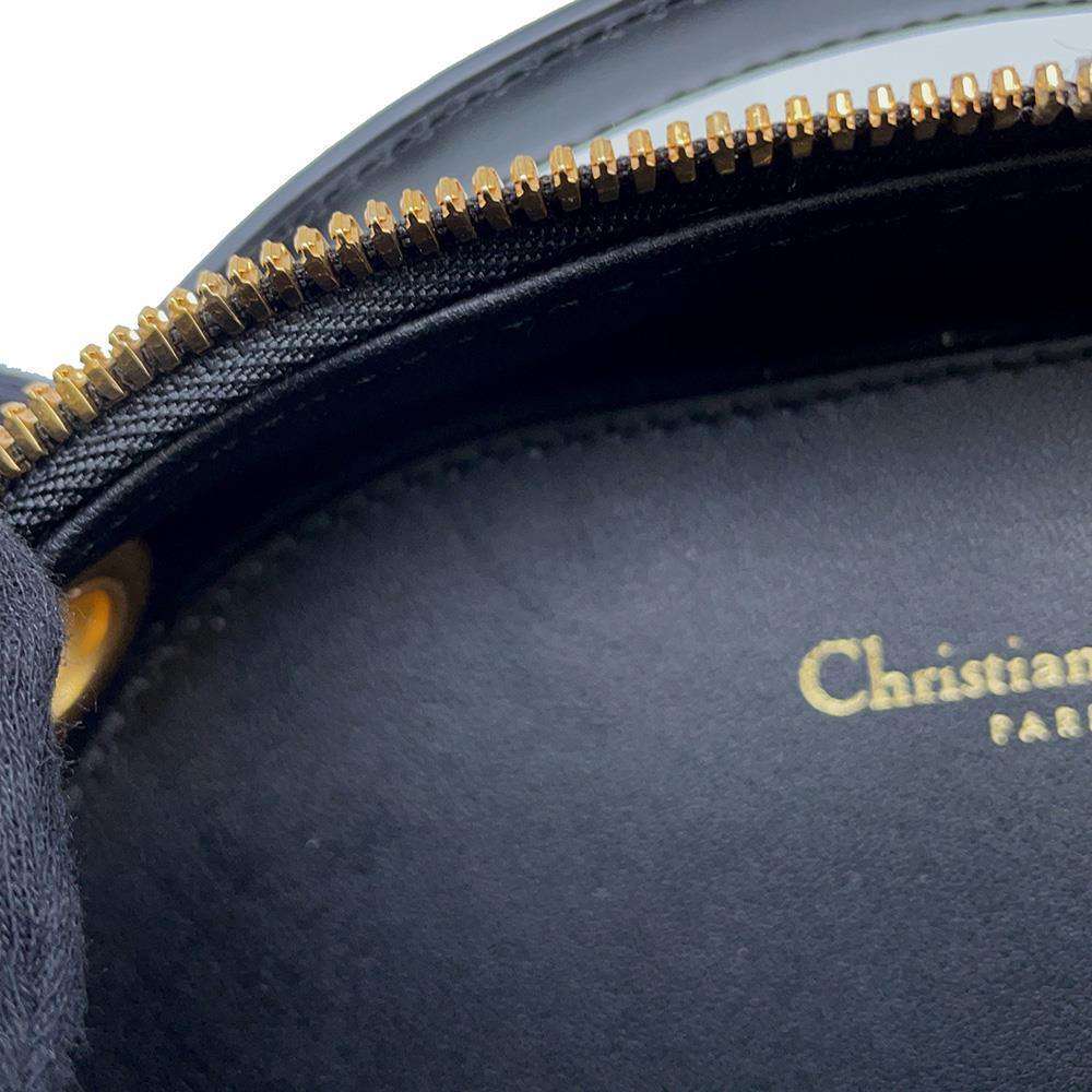 Dior Oval Camera Bag Houndstooth Black/WhiteS2201UZMF M911 Leather Cotton