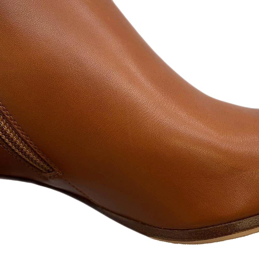 HERMES Saint Germain Boots Brown Calf Leather Size 39 1/2