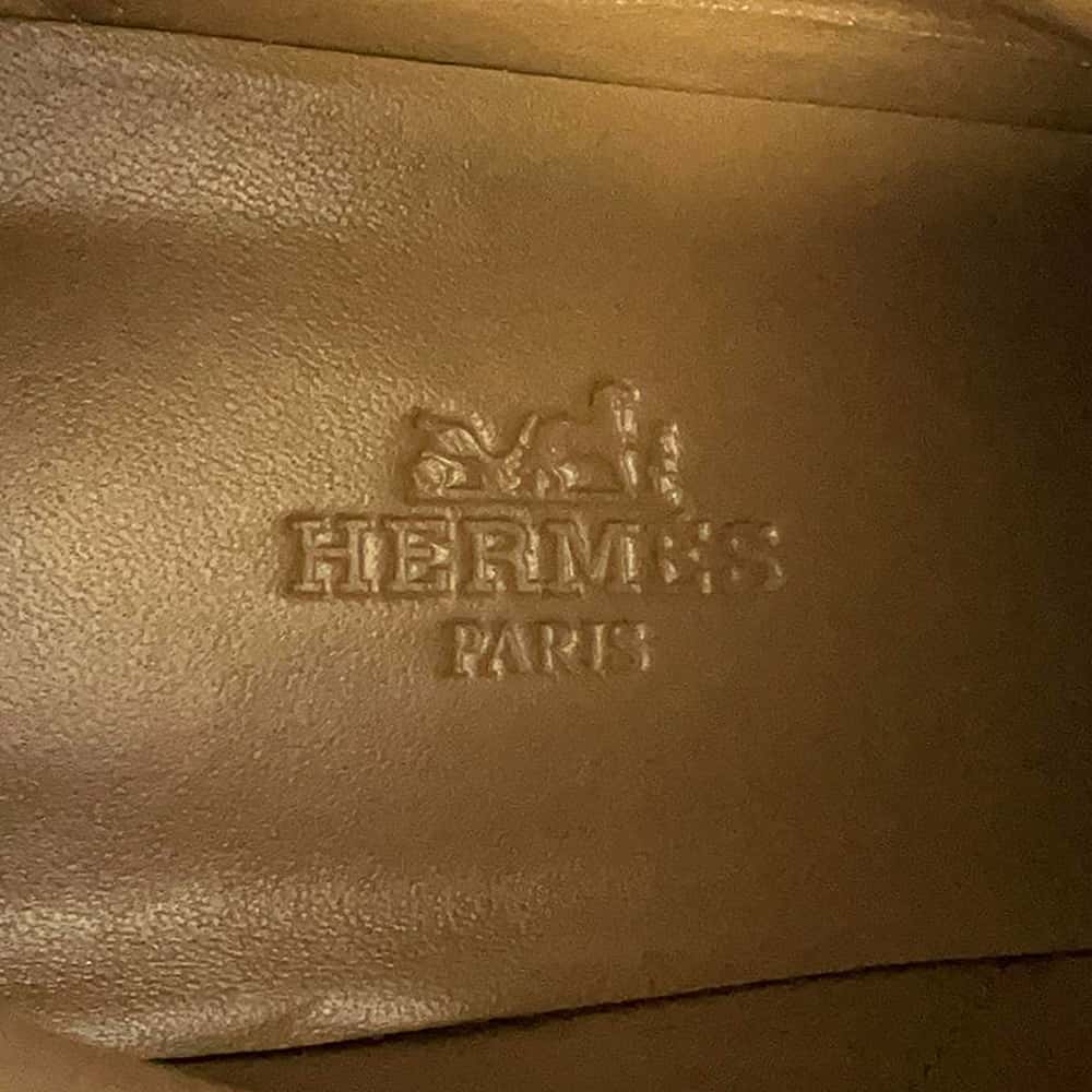 HERMES Saint Germain Boots Brown Calf Leather Size 39 1/2