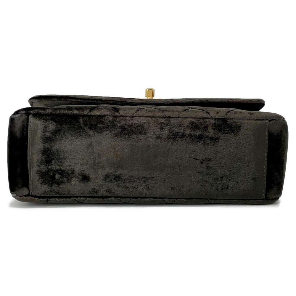 CHANEL Diana ChainShoulder Green Velour