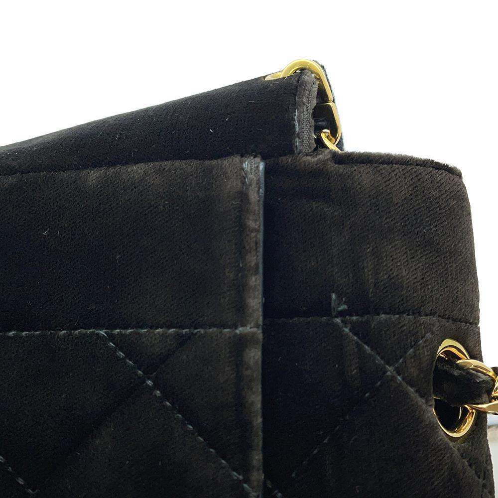 CHANEL Diana ChainShoulder Green Velour