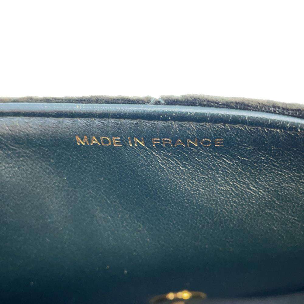 CHANEL Diana ChainShoulder Green Velour