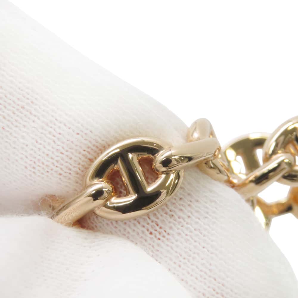 HERMES Chaine d'Ancre Double Ring Size 50/#10 18K Pink Gold