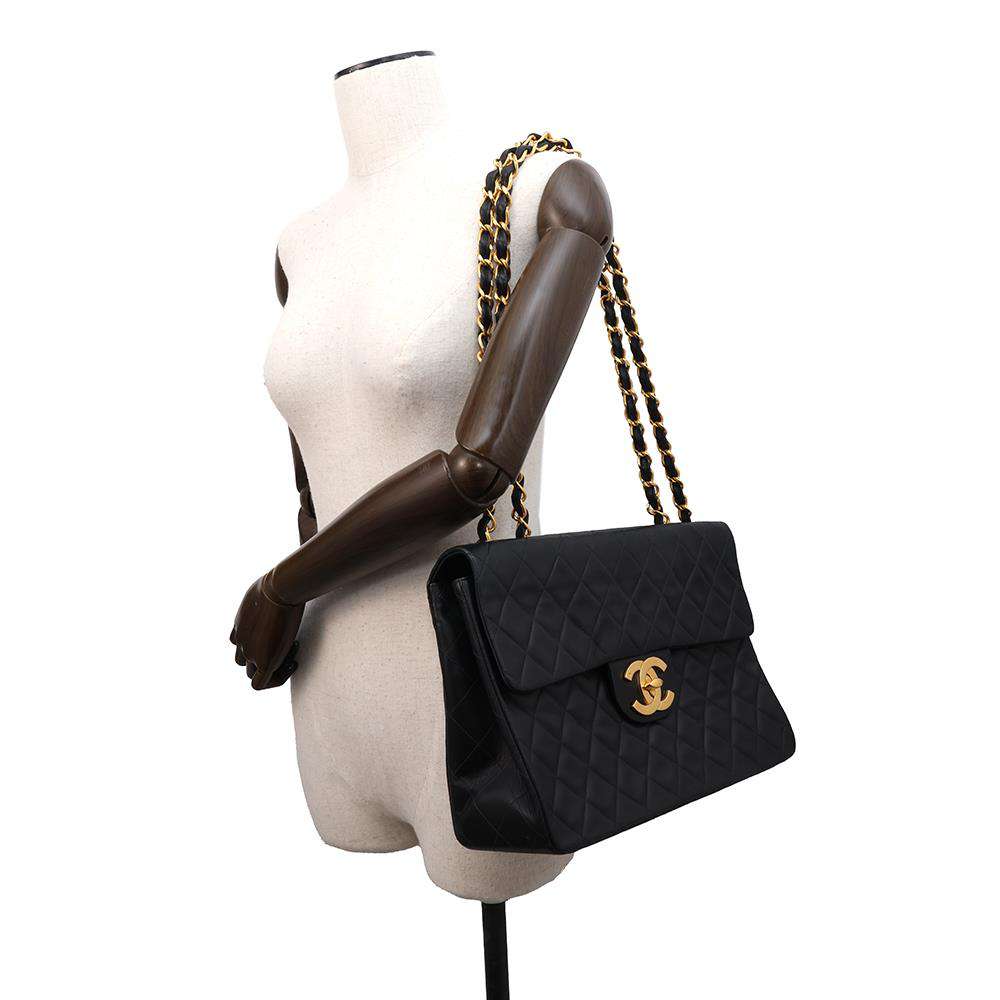 CHANEL Jumbo Matelasse ChainShoulder Bag BlackA01094 Lambskin Size 34