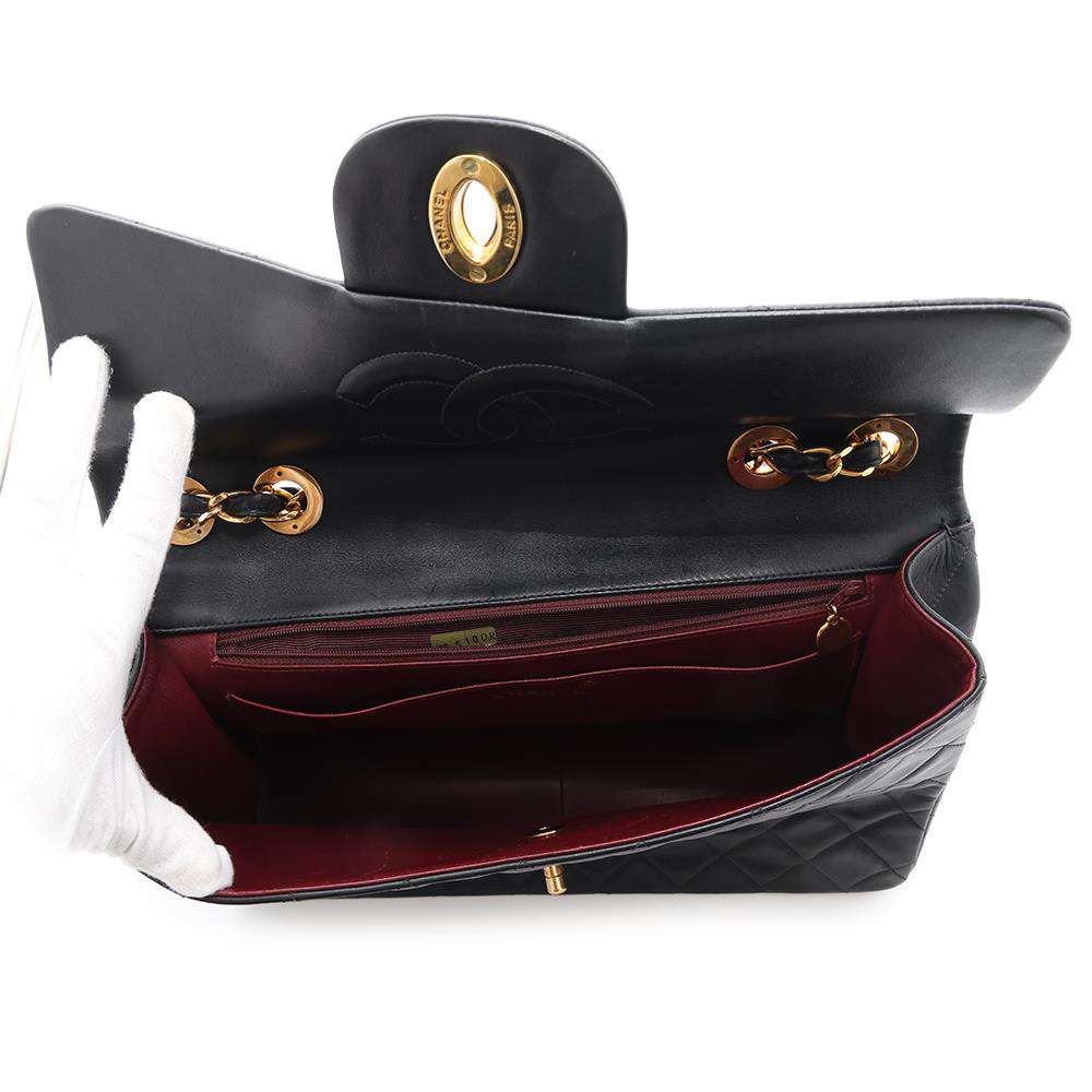 CHANEL Jumbo Matelasse ChainShoulder Bag BlackA01094 Lambskin Size 34