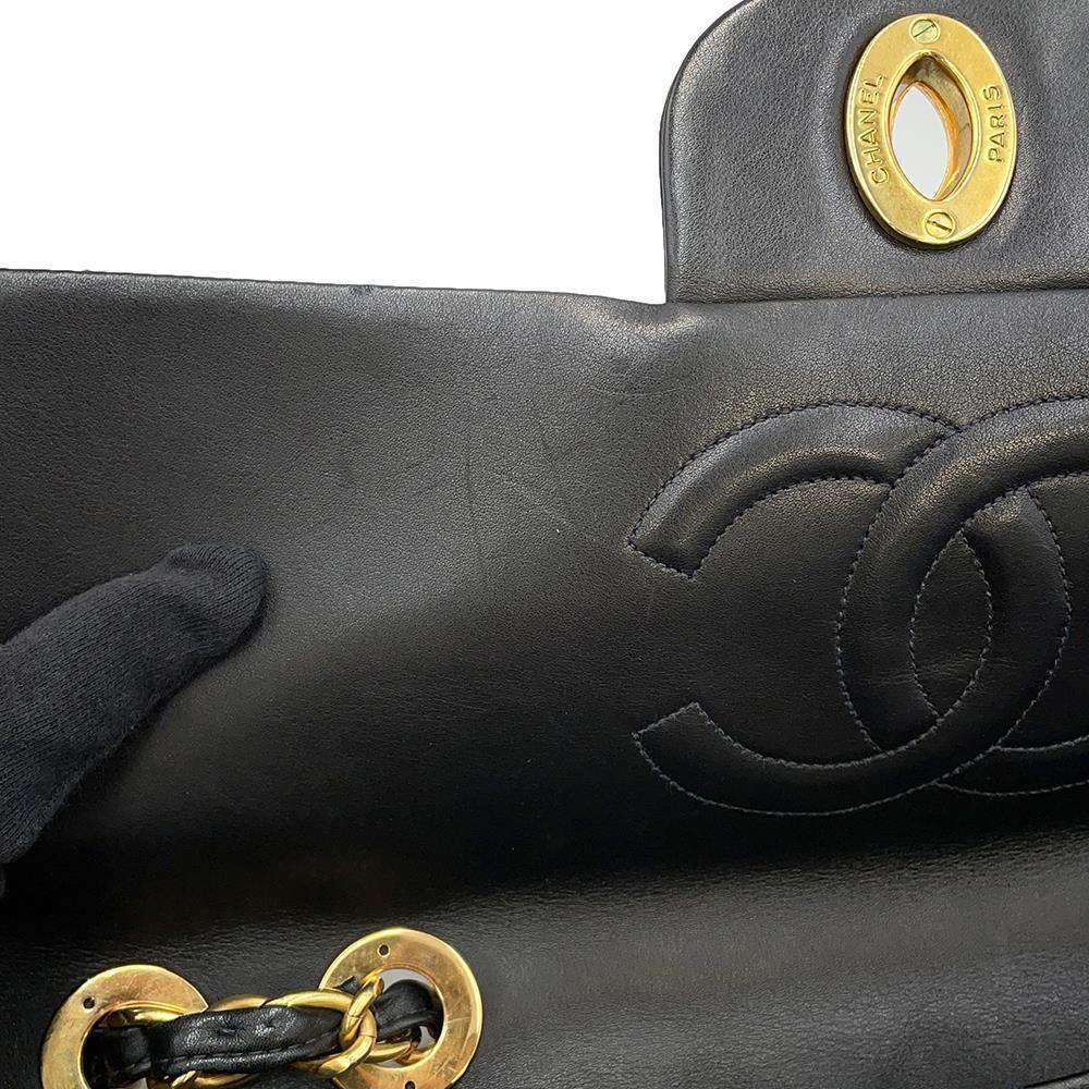 CHANEL Jumbo Matelasse ChainShoulder Bag BlackA01094 Lambskin Size 34