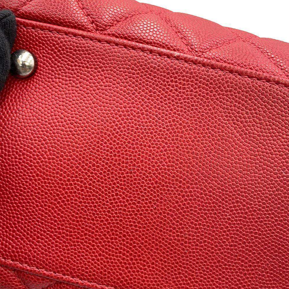 CHANEL Matelasse Coco Handle 29 RedA92991 Caviar Leather Size Large