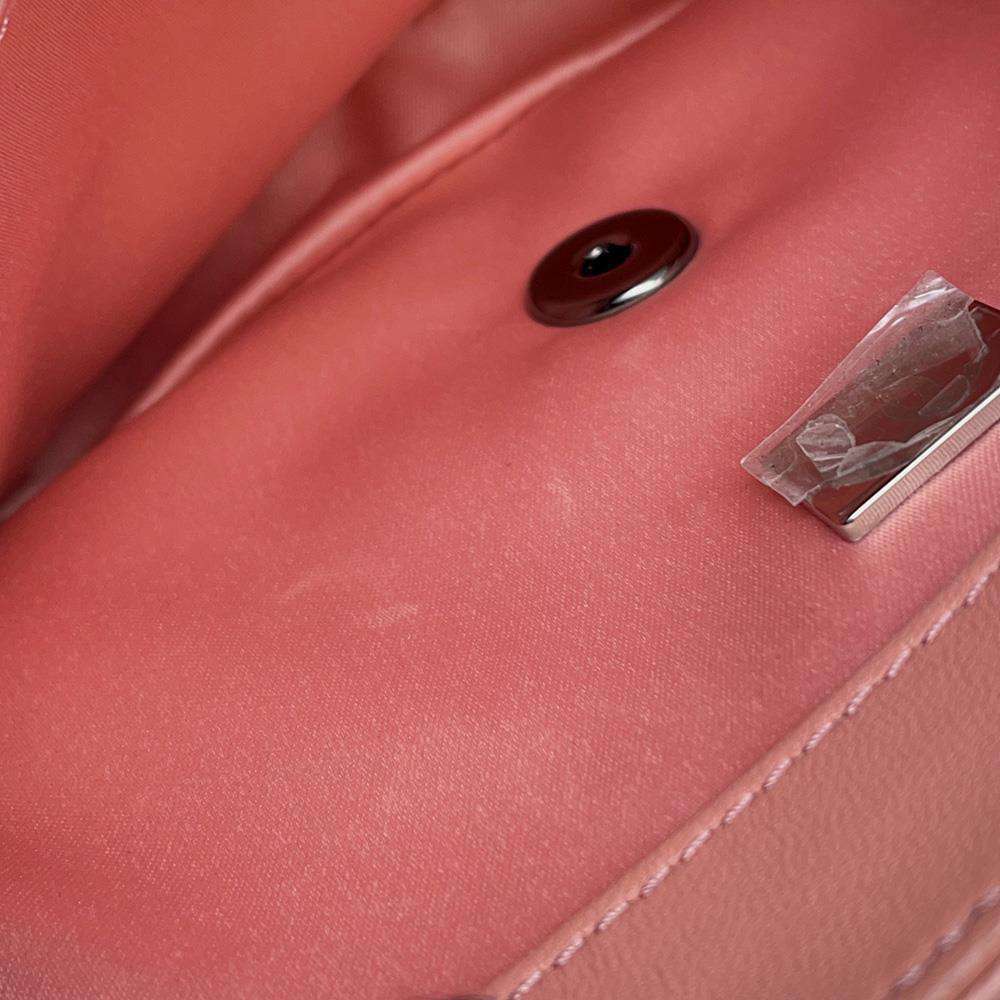 CHANEL CC Flap ChainShoulder Bag Pink Sequins Leather