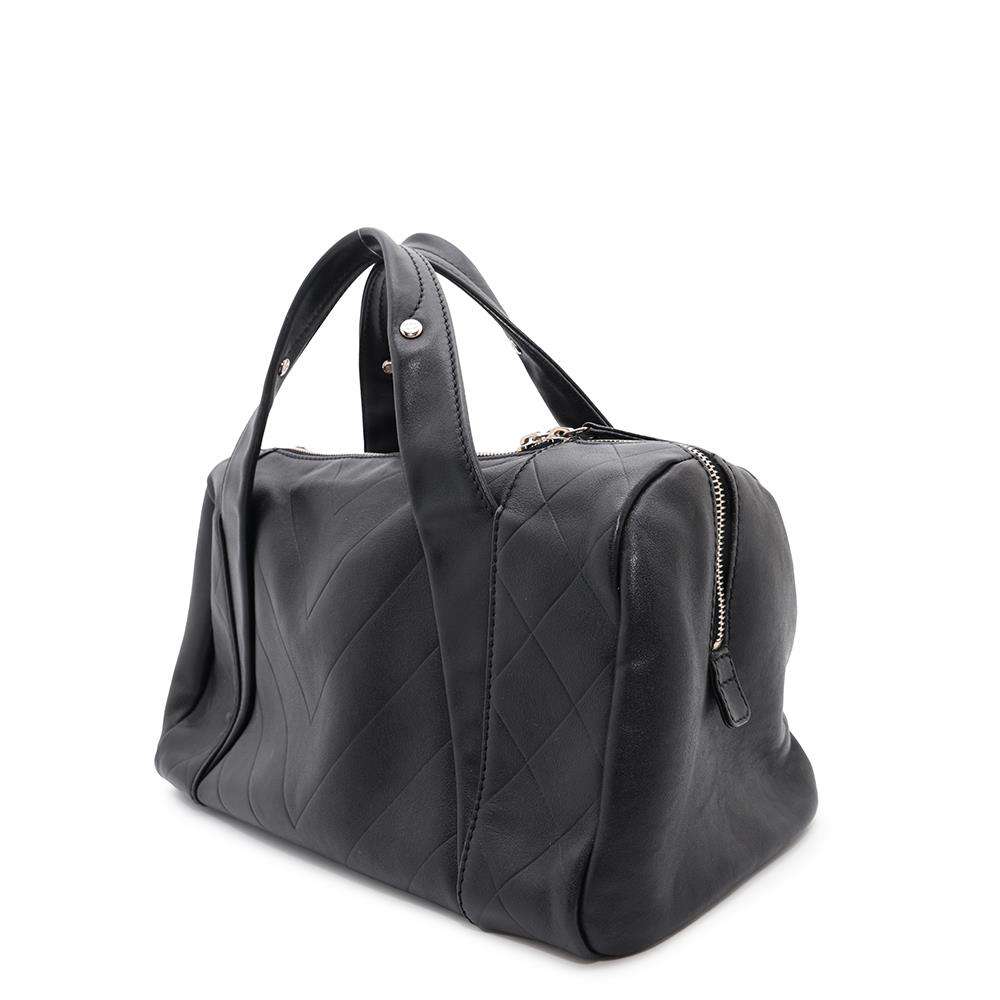 CHANEL Chevron V Stitch Mini Travel Bag BlackA30899 Leather