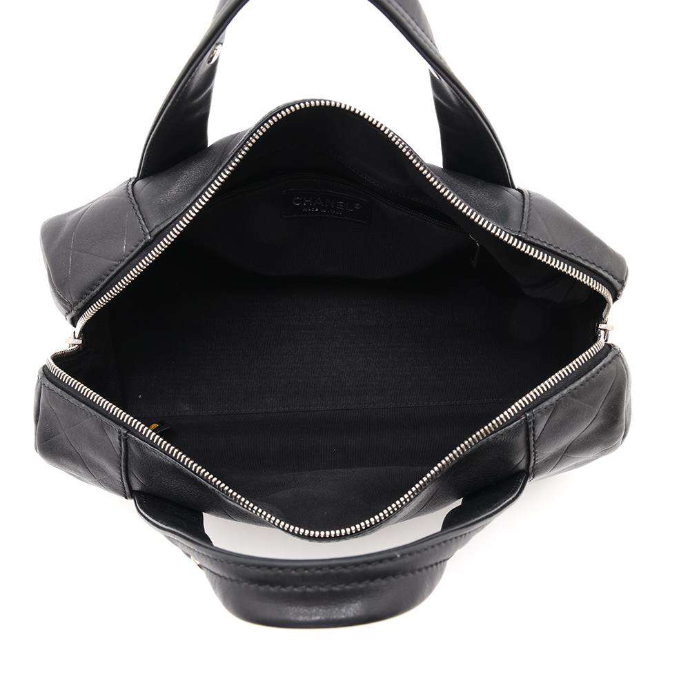 CHANEL Chevron V Stitch Mini Travel Bag BlackA30899 Leather