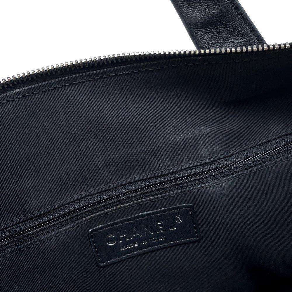 CHANEL Chevron V Stitch Mini Travel Bag BlackA30899 Leather