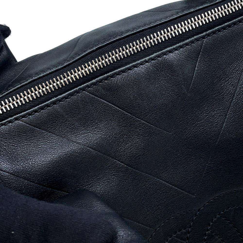 CHANEL Chevron V Stitch Mini Travel Bag BlackA30899 Leather