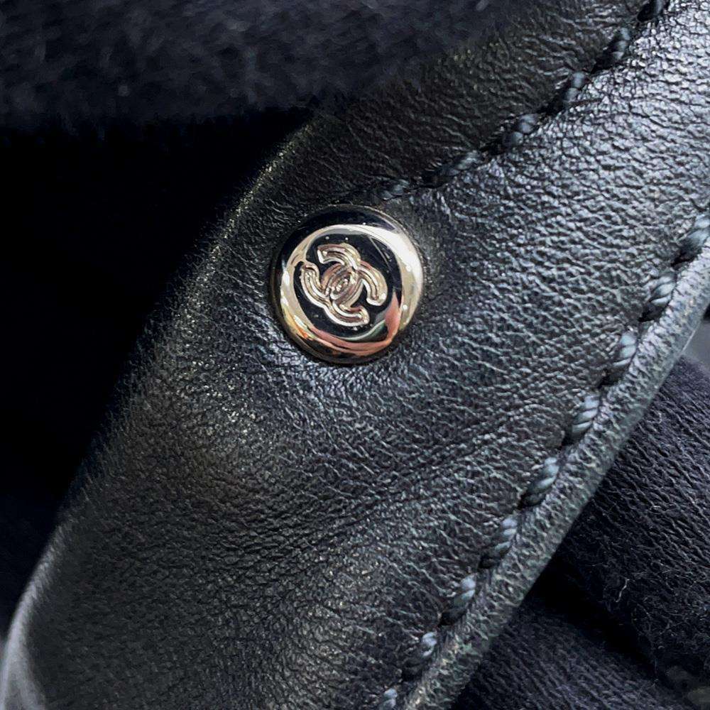 CHANEL Chevron V Stitch Mini Travel Bag BlackA30899 Leather