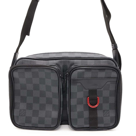 LOUIS VUITTON Utility messenger RedN40280 Damier Graphite