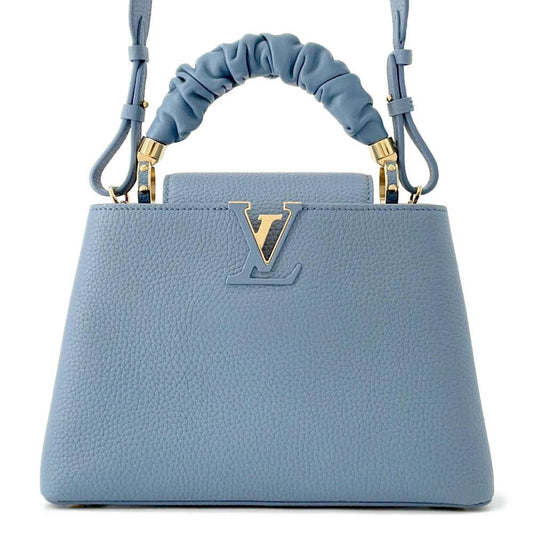 LOUIS VUITTON Capucines Dusk BlueM58726 Taurillon Leather Size BB