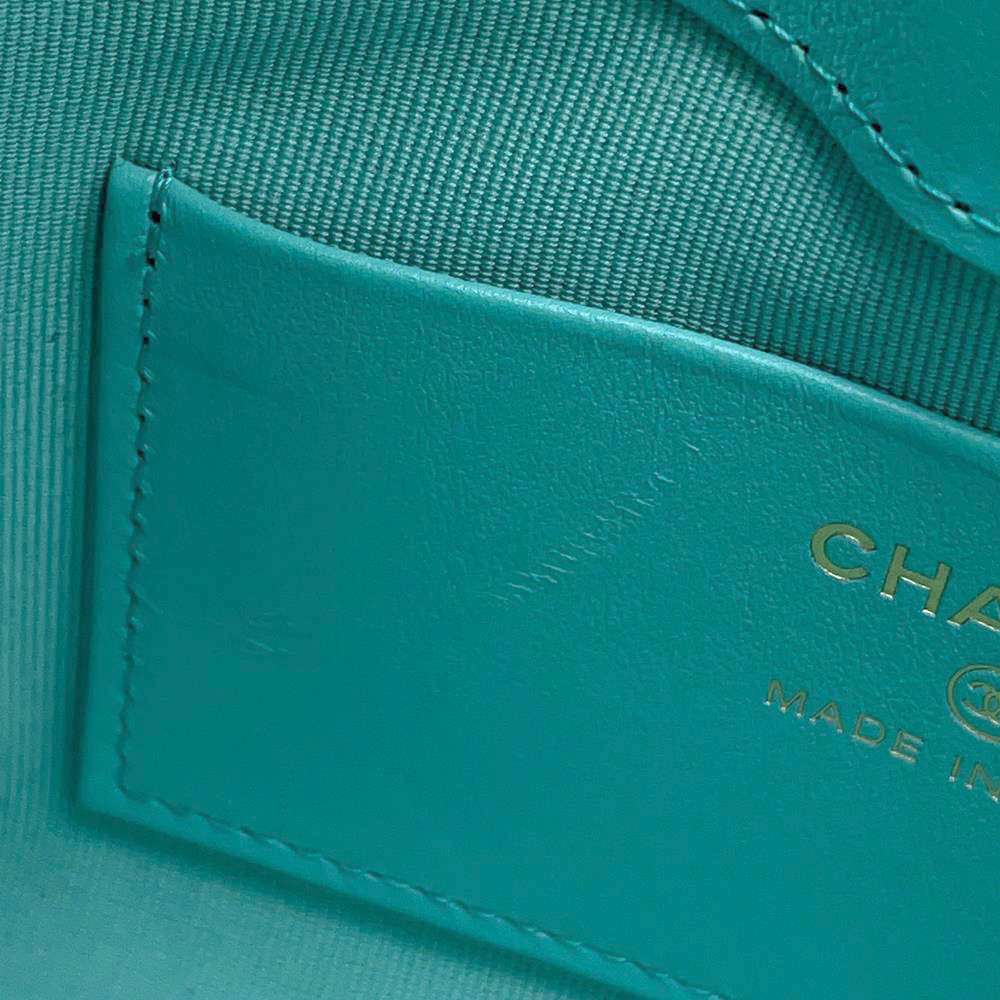 CHANEL CHANEL31 Mini Shopping Bag Turquise BlueAP3656 Calf Leather