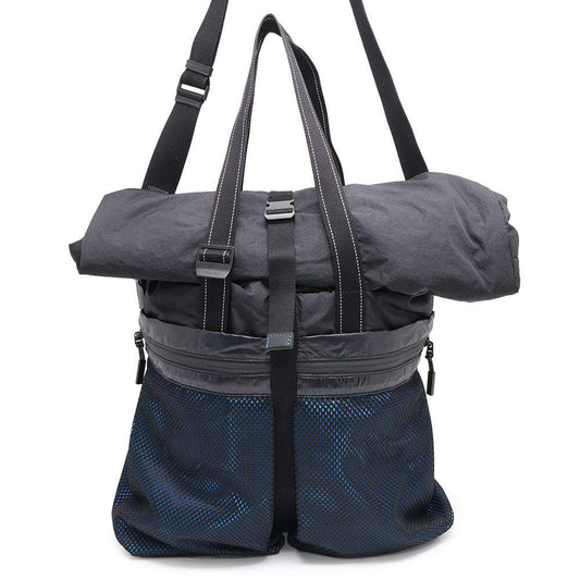 Bottega Veneta 2WAY Mesh Tote Bag Black/Blue573062 Nylon