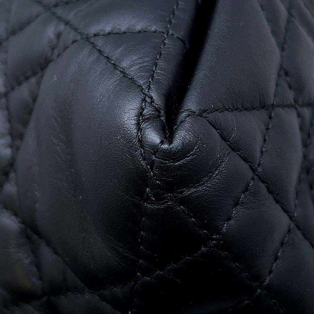 Dior TouJules Macrocannage Handbag BlackM2822OSHJ Calf Leather Size Small