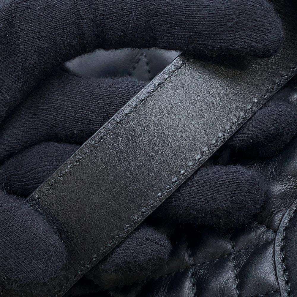 Dior TouJules Macrocannage Handbag BlackM2822OSHJ Calf Leather Size Small