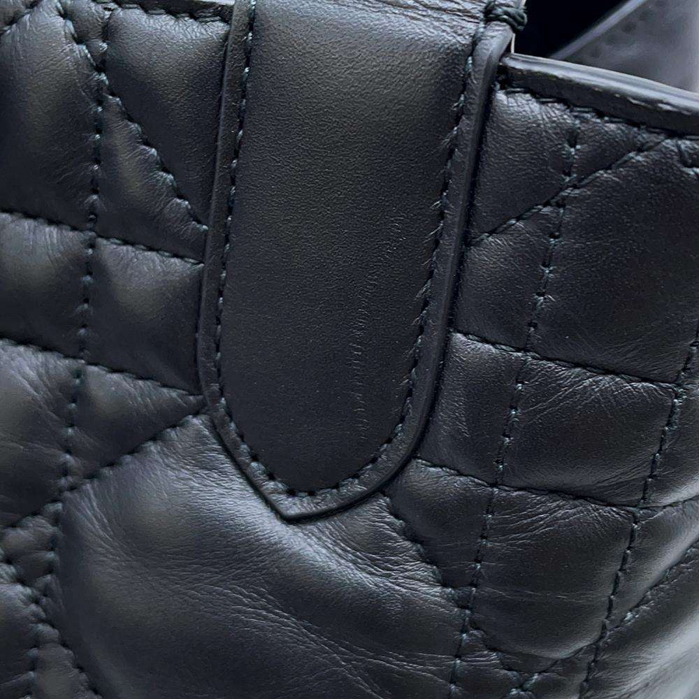 Dior TouJules Macrocannage Handbag BlackM2822OSHJ Calf Leather Size Small