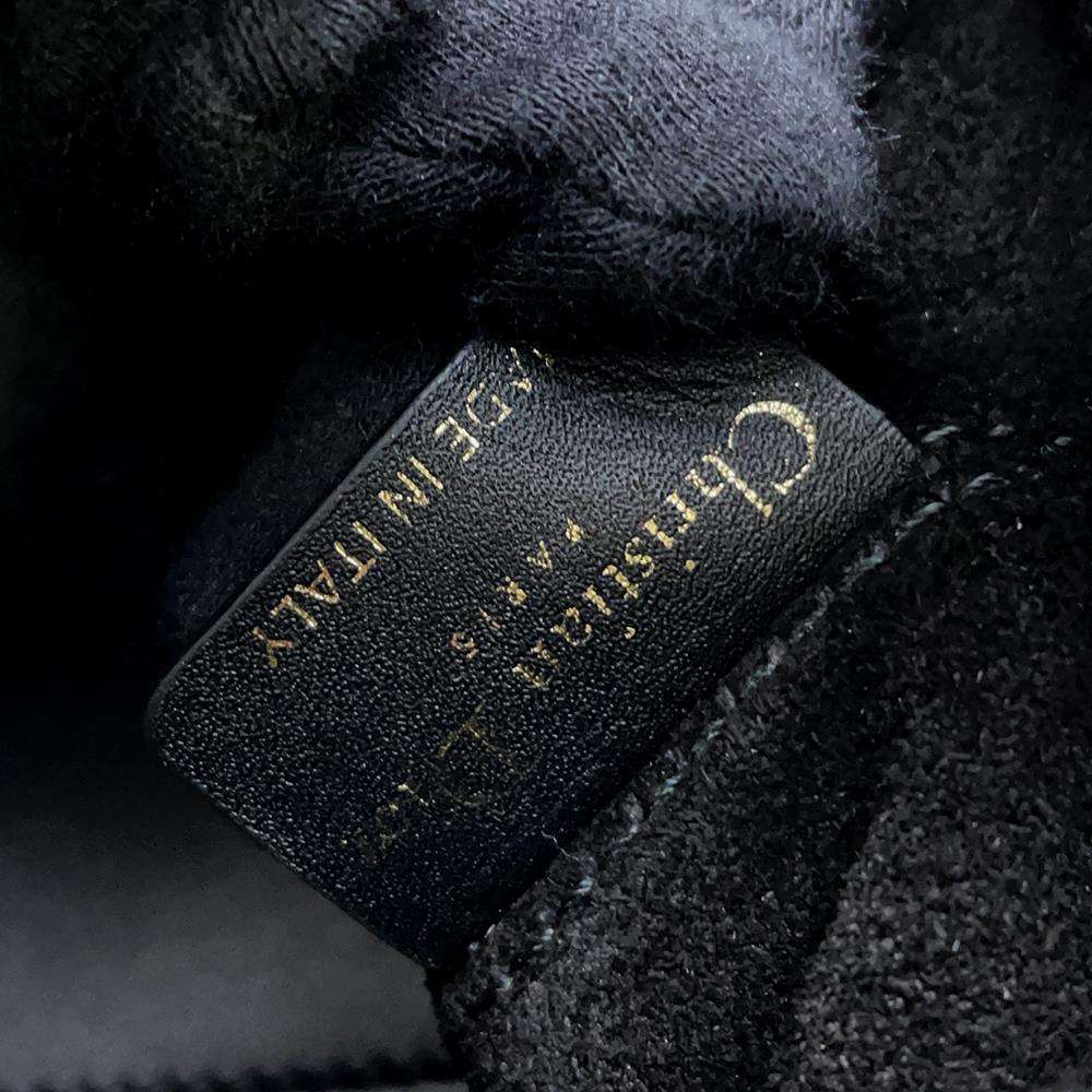 Dior TouJules Macrocannage Handbag BlackM2822OSHJ Calf Leather Size Small