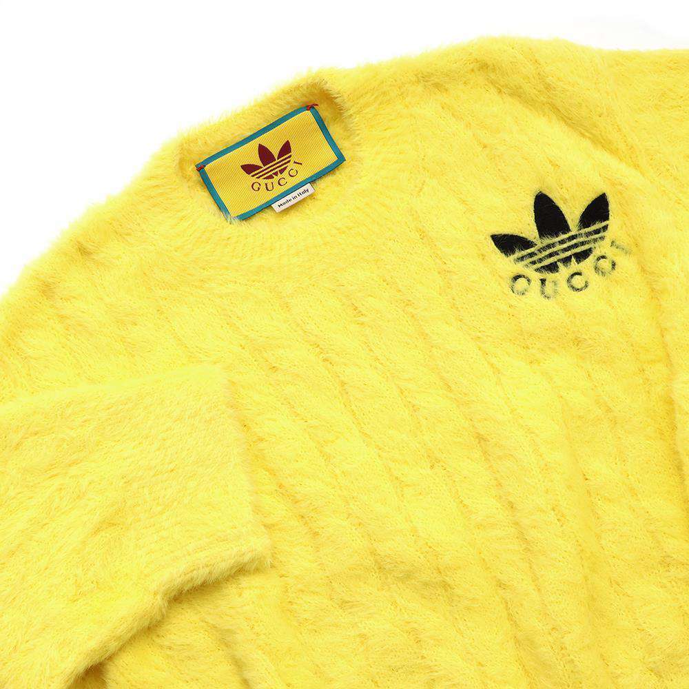 GUCCI GUCCI Adidas collaboration knit Size L Yellow Cotton100%