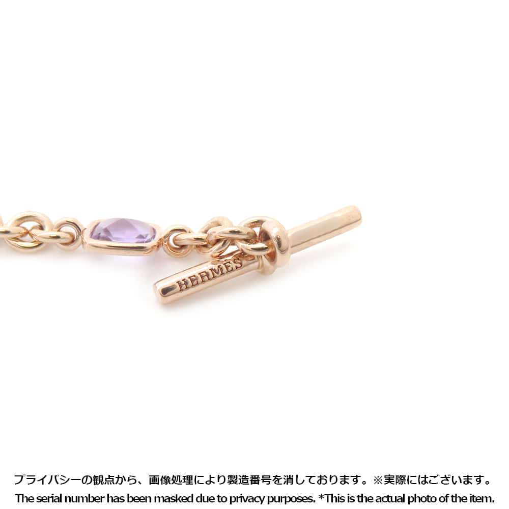 HERMES Multi Stone Chaine d'Ancre Necklace 18K Pink Gold