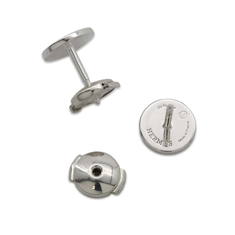 HERMES Ex Libris Earrings Size TPM SV925