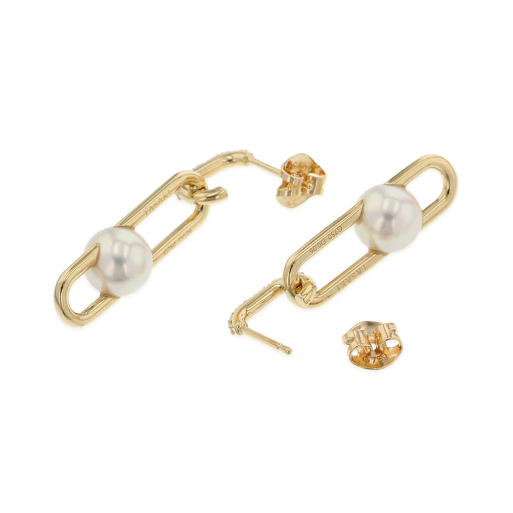 TASAKI Fine Link EarringsE-4225-18KYG 18K Yellow Gold