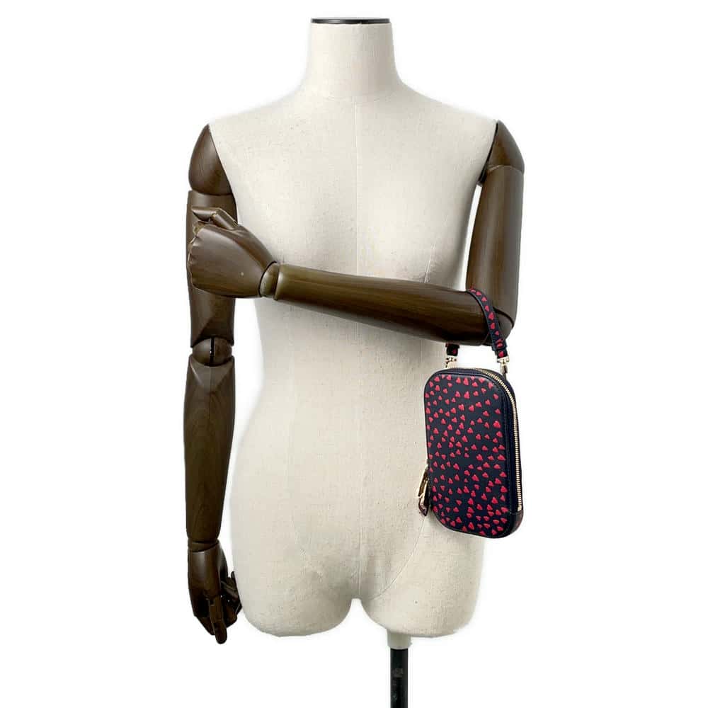 Dior Phone holder I LOVE Paris Navy/Red Leather