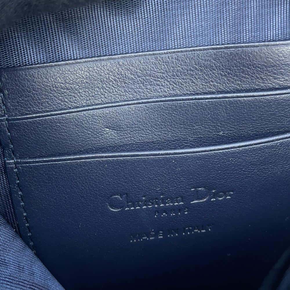 Dior Phone holder I LOVE Paris Navy/Red Leather