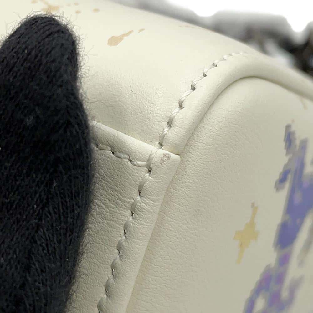 Dior Lady Dior 2WAY Handbag Constellation Ivory/MulticolorS0856BNER Leather Size Mini