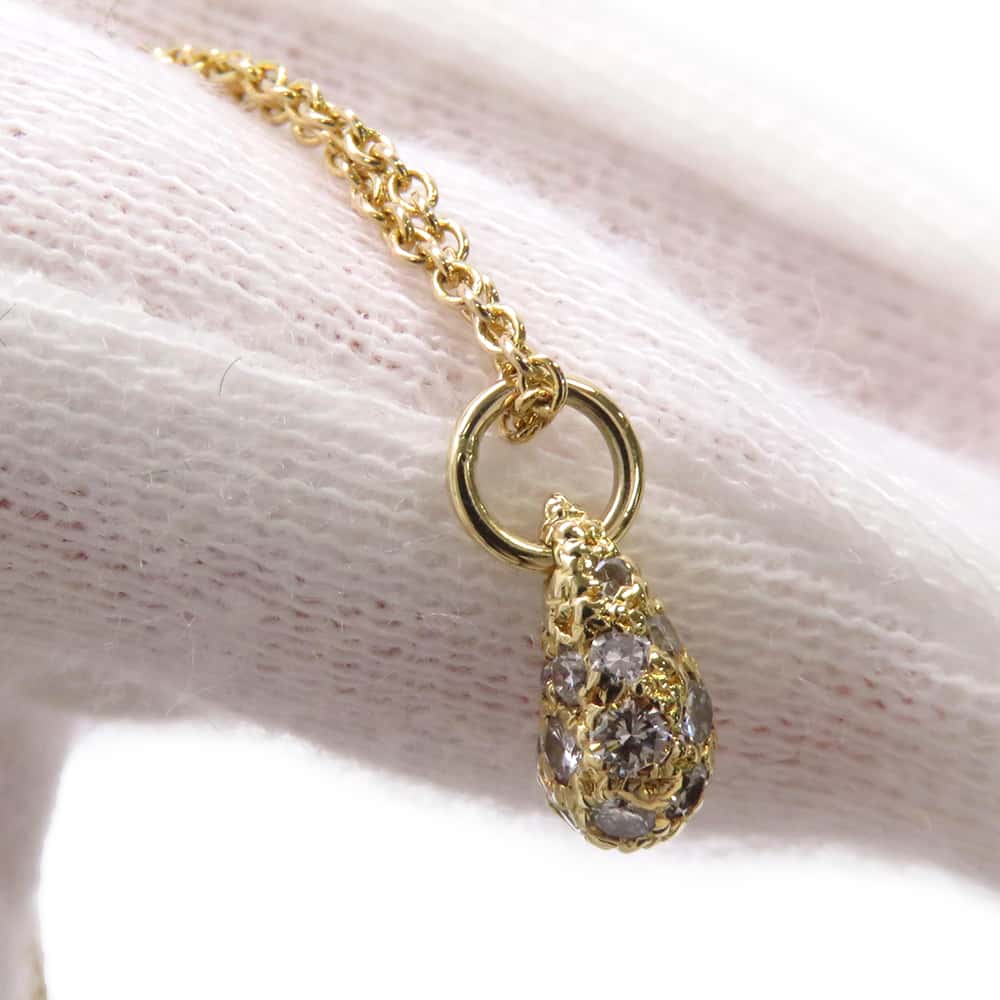 TIFFANY&Co. Teardrop Necklace 18K Yellow Gold