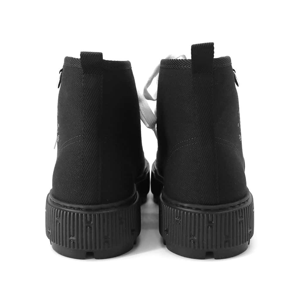 HERMES Itinerail EncreBoots Black Canvas Size 38