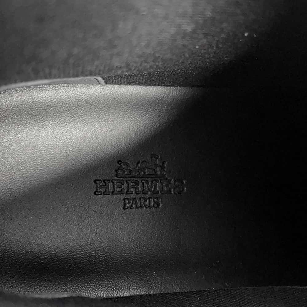 HERMES Itinerail EncreBoots Black Canvas Size 38