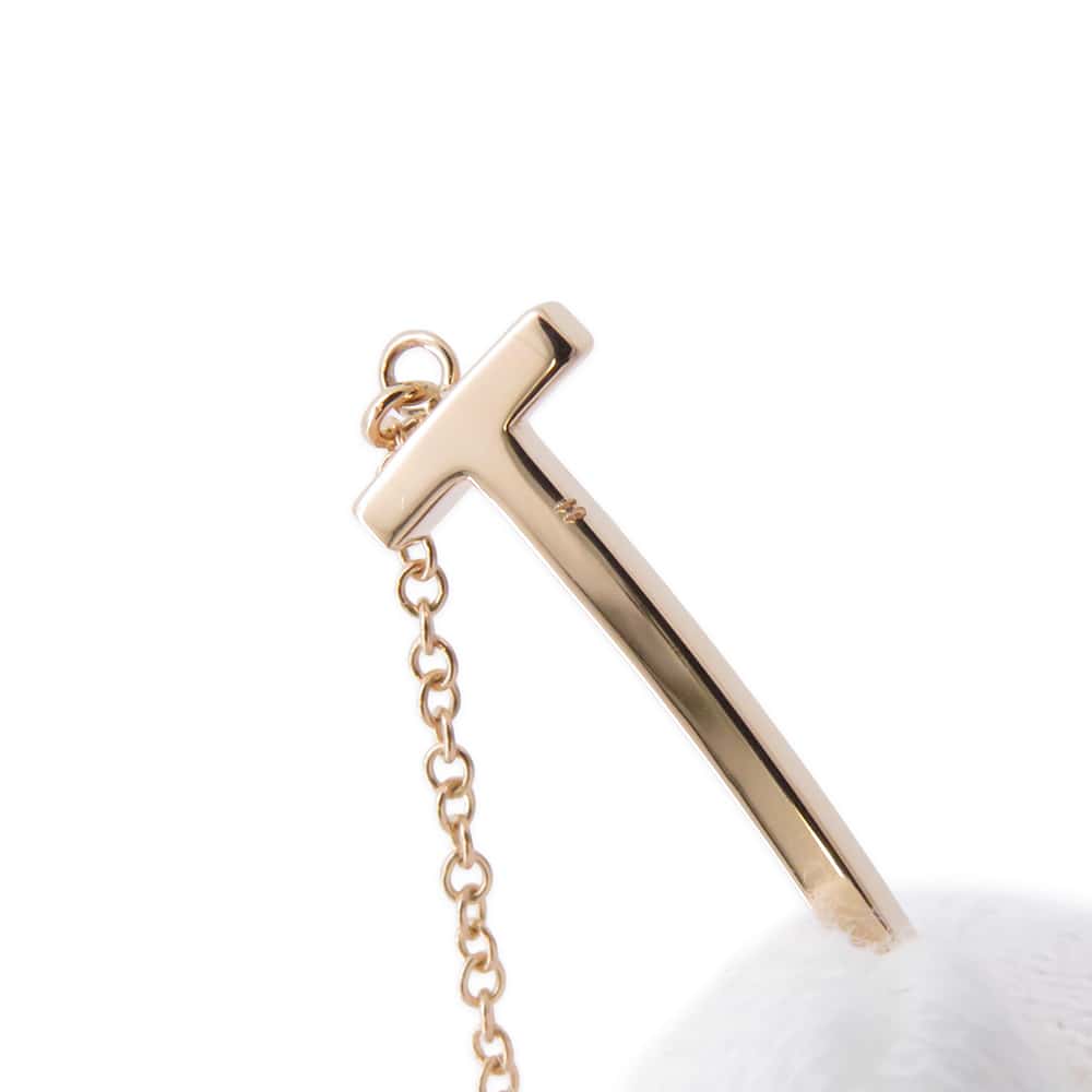 TIFFANY&Co. T Smile Necklace Size Large60011651 18K Pink Gold