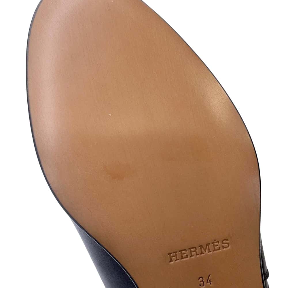 HERMES Short boots 《Neo》 BlackH162133Z Leather Size 34
