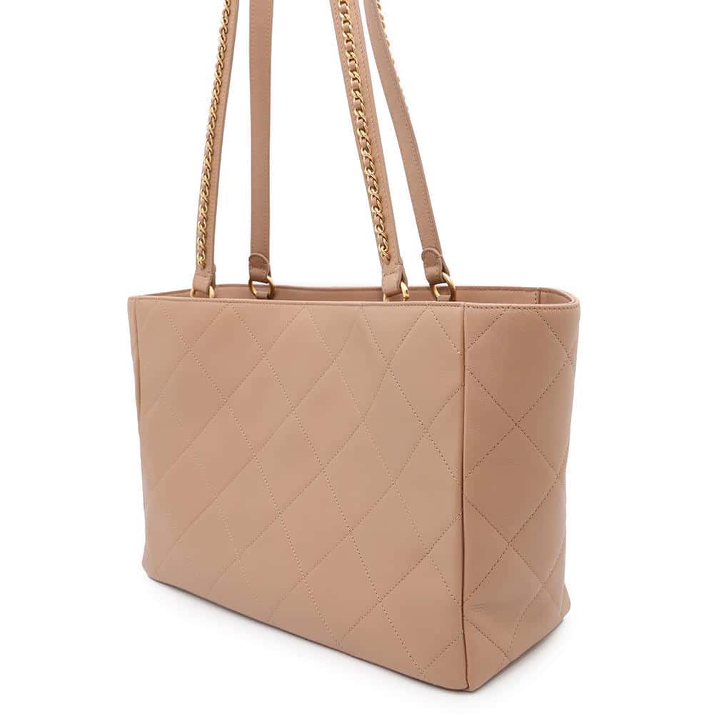 CHANEL Matelasse ChainShoulder Tote BeigeAS3508 Lambskin