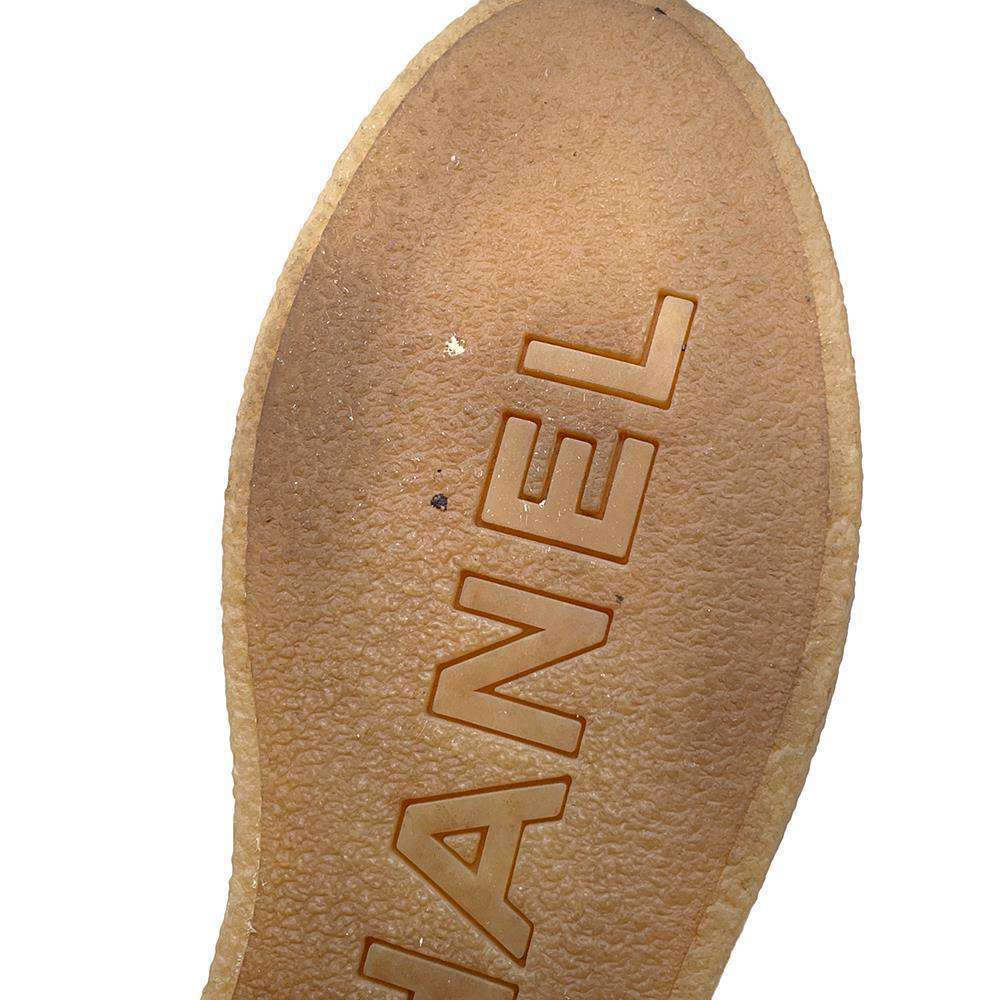 CHANEL Matelasse MoutonBoots CamelG26557 Suede Mouton Size 36