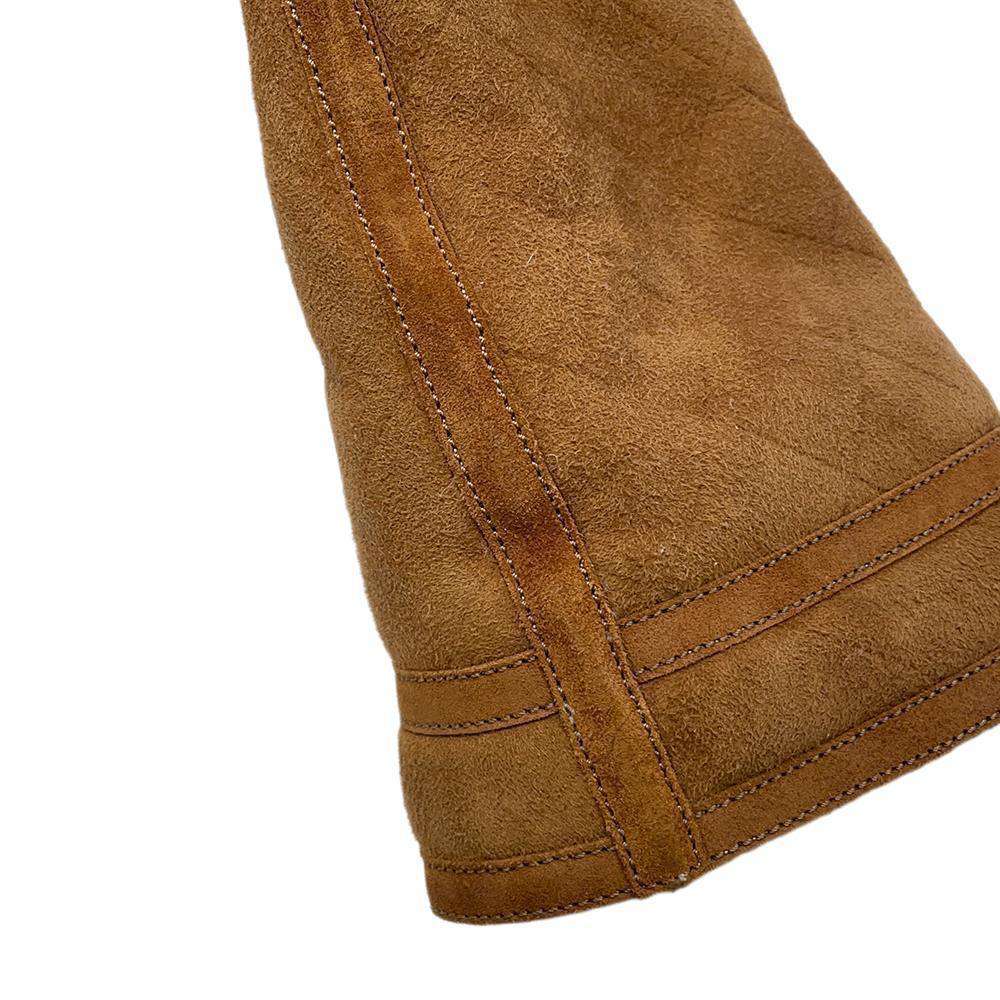 CHANEL Matelasse MoutonBoots CamelG26557 Suede Mouton Size 36
