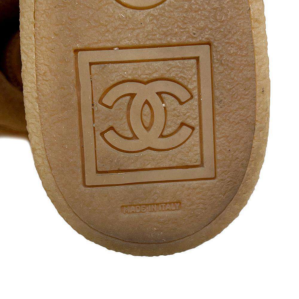 CHANEL Matelasse MoutonBoots CamelG26557 Suede Mouton Size 36