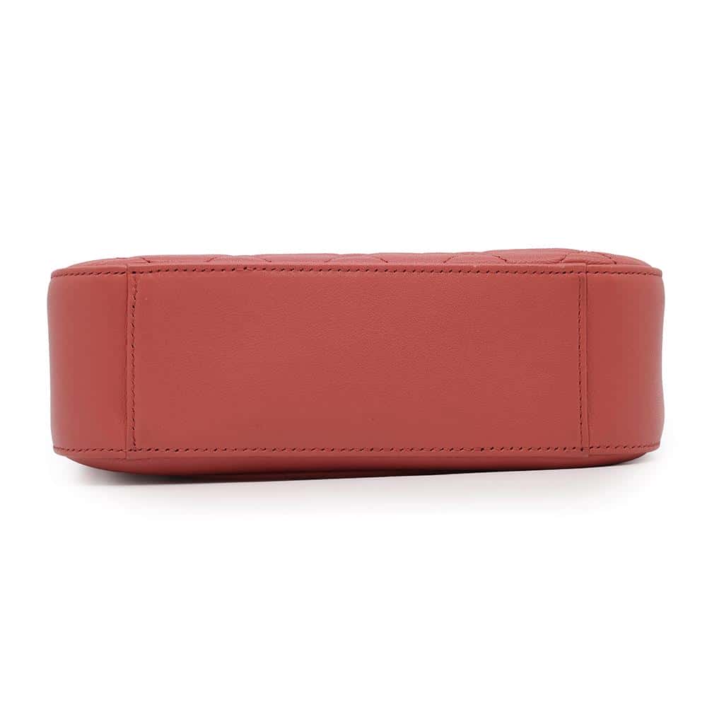 CHANEL Matelasse Camera Shoulder Bag Pink Lambskin