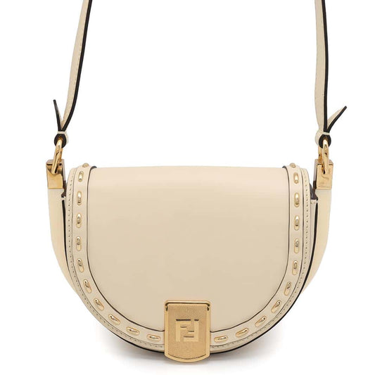 FENDI Moonlight Shoulder Bag Ivory8BT346 Leather