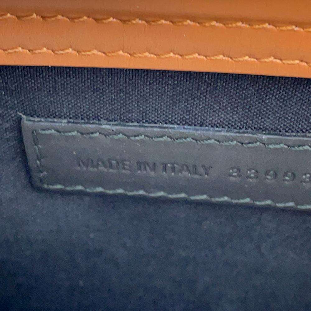 BALENCIAGA NavyPochette White/Brown339937 Canvas Leather