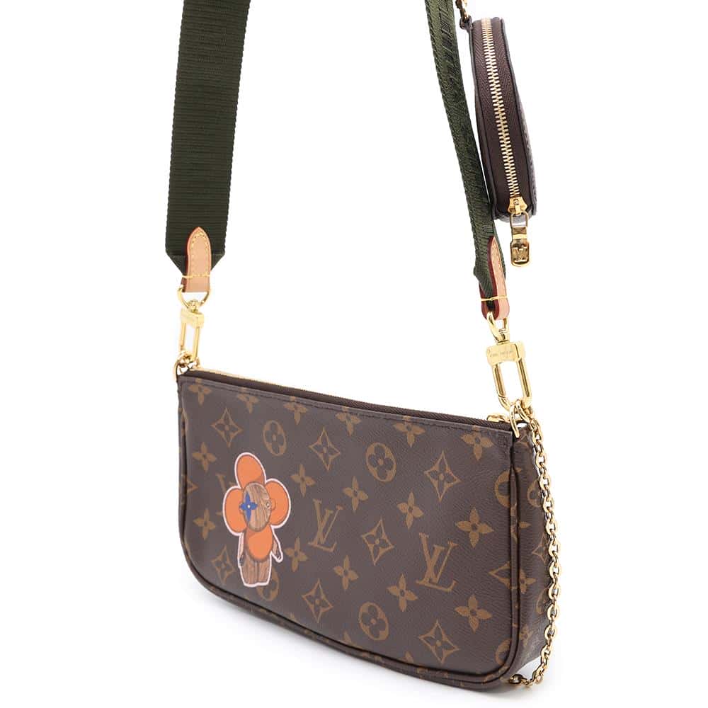 LOUIS VUITTON Multi Pochette Accessoires KhakiM44813 Monogram